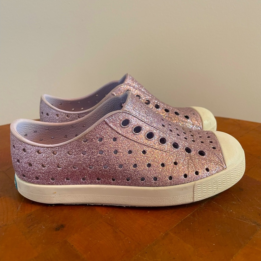 Kids Native Jefferson Bling Glitter Purple Size C10